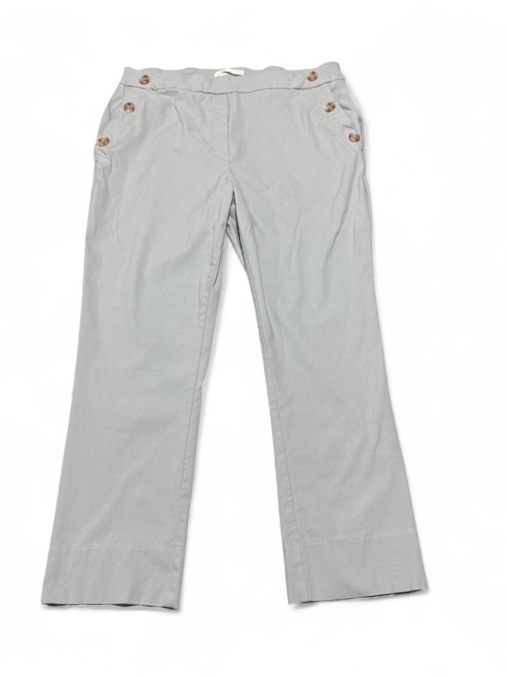 Jules & Leopold Gray Ankle Dress Pants SizeXL Stretch Pull On Side Button Detail